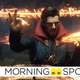 Doctor Strange surrounds himself with magic symbols as he casts a spell in Spider-Man: No Way Home.